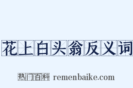 花上白头翁反义词是什么意思的图片